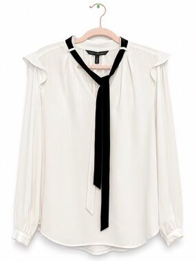 White House Black Market Petite Size 2 White Blouse | New With Tags